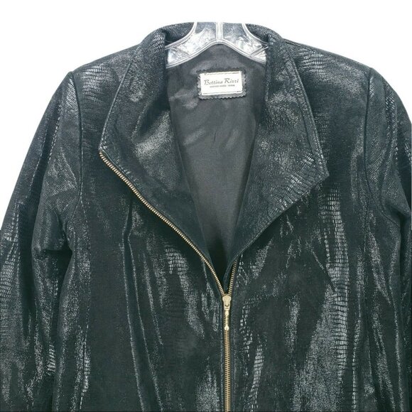 BETTINA RIZZI BUENOS AIRES ROMA Custom Made Black Leather Jacket Medium? - Picture 2 of 5